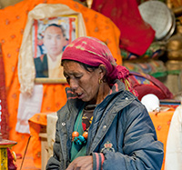 Naar lady in the gompa
