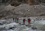 Crossing the river towards Japanese Base Camp