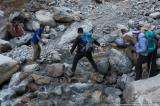 Crossing an icy stream