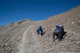The first high altitude pass is hard work when you are still poorly acclimatized