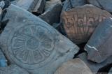 Prayer stone at Shey Gompa
