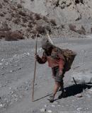 A local man walking along the river