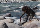 Local children washing their clothes