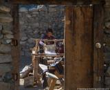 Weaving in the courtyard