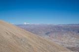 View to the west of Upper Mustang and Tibet with Shishapangma 8025 m in the distance
