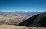 Valleys of Upper Mustang with views of Damodar Himal