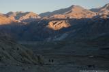 and descending whilst the sun is setting