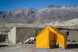 Our camp in the morning 
