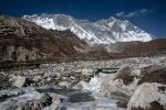 Frozen river near Chukung
