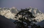 Everest and Lhotse from Tengboche