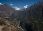 The view up the Dudh Khosi (with Everest, Lhotse and Ama Dablam)