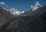The view up the Dudh Khosi (with Everest, Lhotse and Ama Dablam)