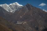 The village of Phortse (with Taboche Peak above and Everest on the right)