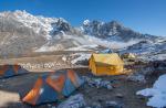 High camp on the way to the Renjo La