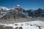 Ngozumpa Glacier and Everest from the hill leading to Nameless Fangs