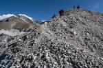 Crossing Ngozumpa, the largest glacier in Nepal