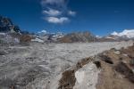 Looking back onto Ngozumpa, the largest glacier in Nepal