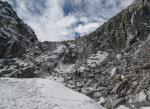 In 2014 it is now a steep and slippery descent to the Cho La glacier
