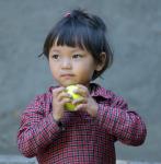 Child with  tennis ball