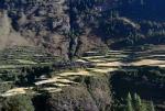 Village and terraced fields in the Nubri valley