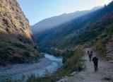 Along the Mugu Karnali river