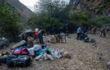 Unpacking at camp