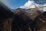 Looking back  up valley towards the Yala La