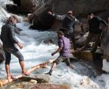 Adventurous river crossing