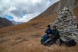 Heading to Chyangdi Khola camp - it's getting high and a little cold