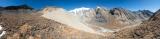 Panorama of the Swakas Khola valley. Tibet on the left, Pung Kharka on the right