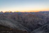 Descending from the Nyingma Gyanzen La at sunset