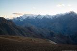 Descending from the Nyingma Gyanzen La at sunset