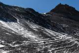 Heading towards the pass (you can see the top on the ridge)