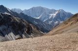 Our route down with Kajirowa Himal and Shey Shikar in the background