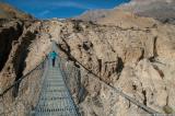 The bridge across the deep canyon to Ghyakar village