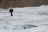 Porter arriving at high camp